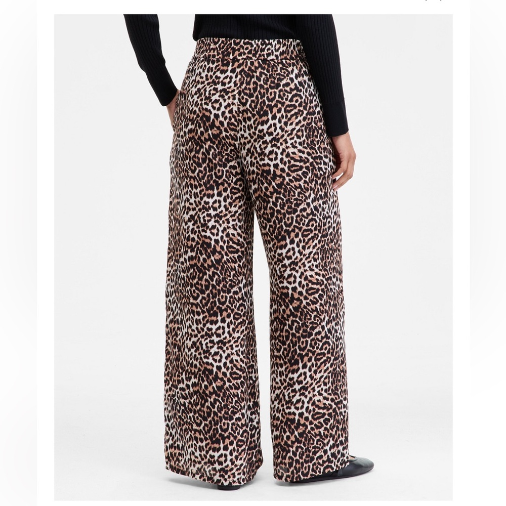 NWT INC International Concepts Women's Printed Pull-On Wide-Leg Pants - Picture 3 of 5